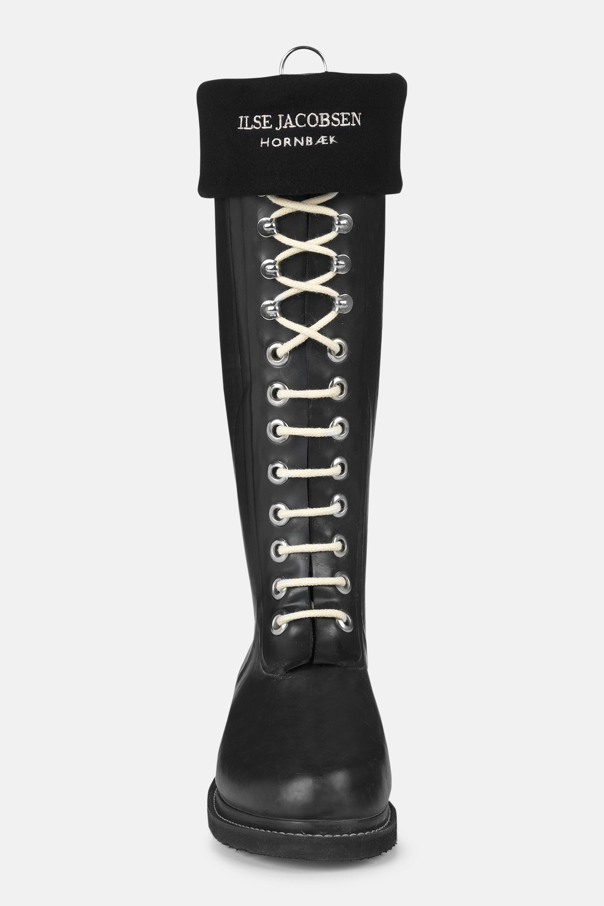 Ilse Jacobsen Hornbæk Footwear Gefütterte Socken Für RUB1 Hohe Gummistiefel Scarf 0112 Black Creme